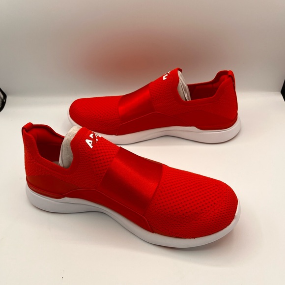 APL Men's 9.5 Techloom Bliss Slip On Athletic Shoes Run Gym Red White NIB Gift - Picture 7 of 9
